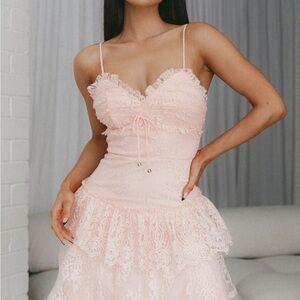 Angel Biba Pink Lace Dress
